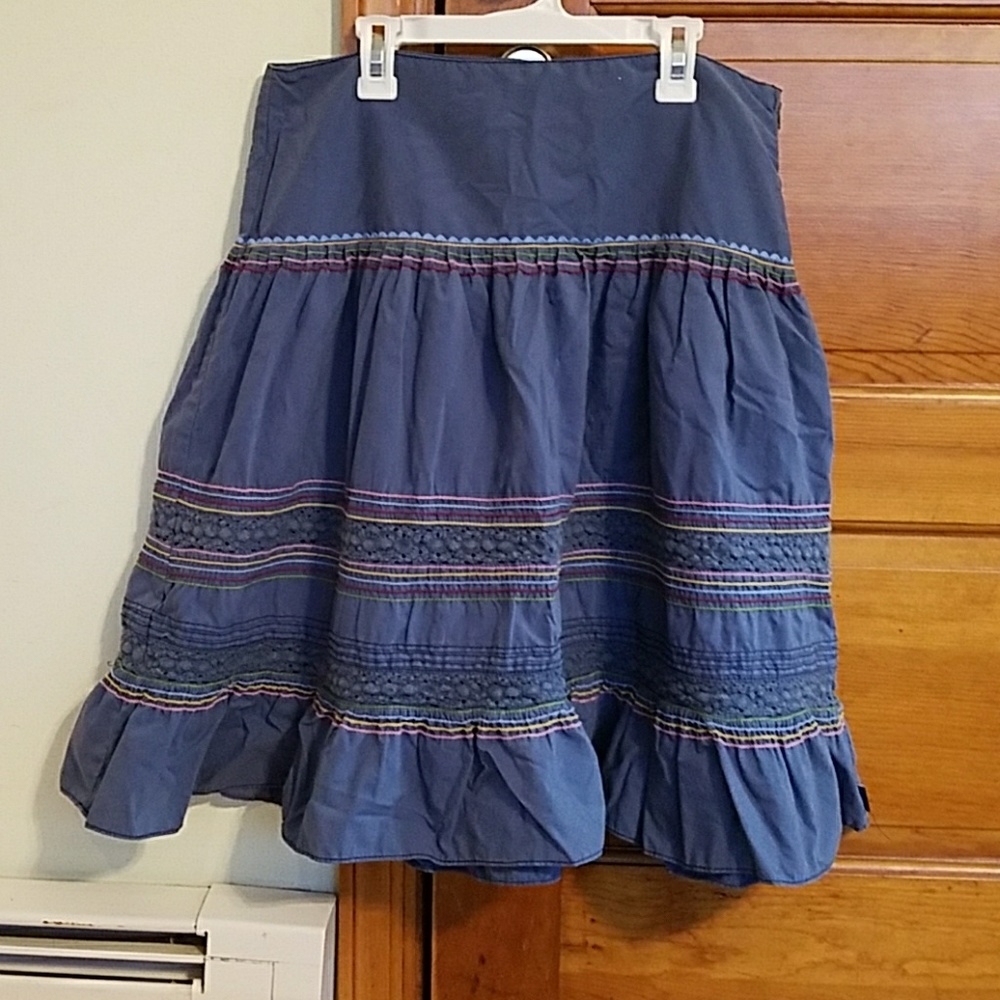 Blues embroidered Tommy Jeans skirt - 9